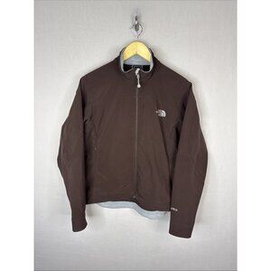 The North Face Apex Softshell Jacket Womens M Brown Fleece Lined Full Zip Apex